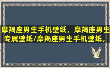 摩羯座男生手机壁纸，摩羯座男生专属壁纸/摩羯座男生手机壁纸，摩羯座男生专属壁纸-我的网站