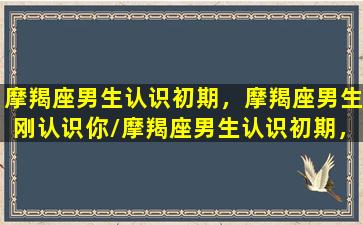 摩羯座男生认识初期，摩羯座男生刚认识你/摩羯座男生认识初期，摩羯座男生刚认识你-我的网站