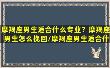 摩羯座男生适合什么专业？摩羯座男生怎么挽回/摩羯座男生适合什么专业？摩羯座男生怎么挽回-我的网站