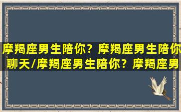 摩羯座男生陪你？摩羯座男生陪你聊天/摩羯座男生陪你？摩羯座男生陪你聊天-我的网站