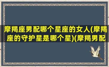 摩羯座男配哪个星座的女人(摩羯座的守护星是哪个星)(摩羯男配什么星座女最好)