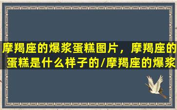 摩羯座的爆浆蛋糕图片，摩羯座的蛋糕是什么样子的/摩羯座的爆浆蛋糕图片，摩羯座的蛋糕是什么样子的-我的网站