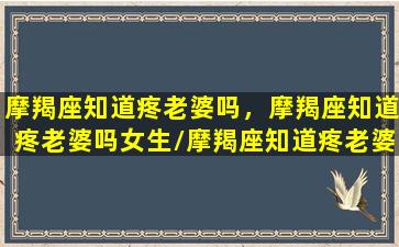 摩羯座知道疼老婆吗，摩羯座知道疼老婆吗女生/摩羯座知道疼老婆吗，摩羯座知道疼老婆吗女生-我的网站