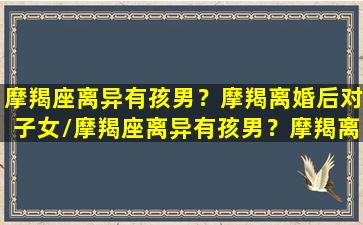 摩羯座离异有孩男？摩羯离婚后对子女/摩羯座离异有孩男？摩羯离婚后对子女-我的网站