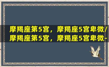 摩羯座第5宫，摩羯座5宫卑微/摩羯座第5宫，摩羯座5宫卑微-我的网站(摩羯座在第五宫)