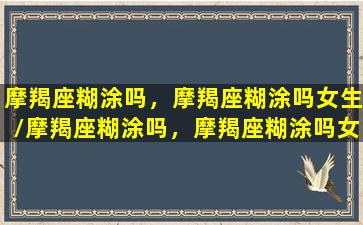 摩羯座糊涂吗，摩羯座糊涂吗女生/摩羯座糊涂吗，摩羯座糊涂吗女生-我的网站