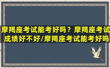 摩羯座考试能考好吗？摩羯座考试成绩好不好/摩羯座考试能考好吗？摩羯座考试成绩好不好-我的网站