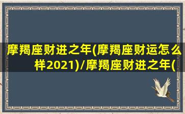 摩羯座财进之年(摩羯座财运怎么样2021)/摩羯座财进之年(摩羯座财运怎么样2021)-我的网站