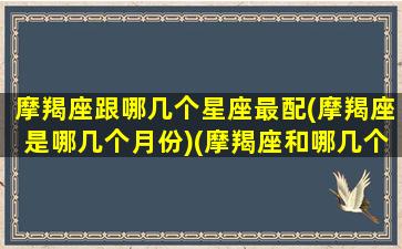 摩羯座跟哪几个星座最配(摩羯座是哪几个月份)(摩羯座和哪几个星座最配)