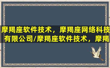 摩羯座软件技术，摩羯座网络科技有限公司/摩羯座软件技术，摩羯座网络科技有限公司-我的网站