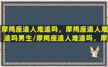 摩羯座追人难追吗，摩羯座追人难追吗男生/摩羯座追人难追吗，摩羯座追人难追吗男生-我的网站