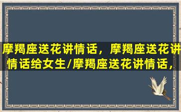 摩羯座送花讲情话，摩羯座送花讲情话给女生/摩羯座送花讲情话，摩羯座送花讲情话给女生-我的网站