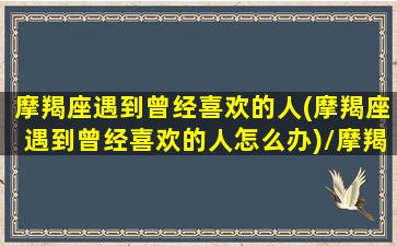 摩羯座遇到曾经喜欢的人(摩羯座遇到曾经喜欢的人怎么办)/摩羯座遇到曾经喜欢的人(摩羯座遇到曾经喜欢的人怎么办)-我的网站