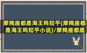 摩羯座都是海王吗知乎(摩羯座都是海王吗知乎小说)/摩羯座都是海王吗知乎(摩羯座都是海王吗知乎小说)-我的网站