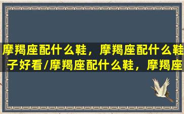 摩羯座配什么鞋，摩羯座配什么鞋子好看/摩羯座配什么鞋，摩羯座配什么鞋子好看-我的网站