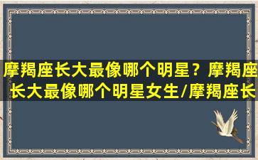 摩羯座长大最像哪个明星？摩羯座长大最像哪个明星女生/摩羯座长大最像哪个明星？摩羯座长大最像哪个明星女生-我的网站