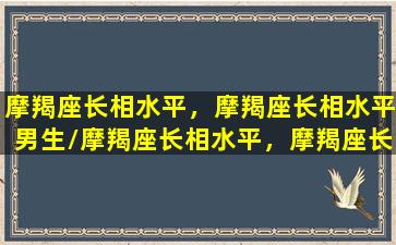 摩羯座长相水平，摩羯座长相水平男生/摩羯座长相水平，摩羯座长相水平男生-我的网站