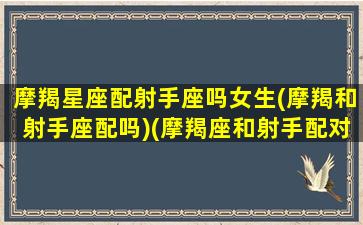 摩羯星座配射手座吗女生(摩羯和射手座配吗)(摩羯座和射手配对)