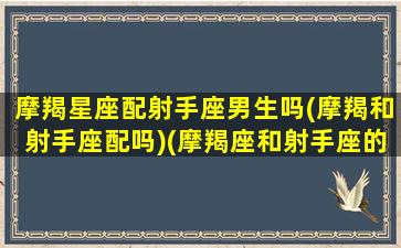 摩羯星座配射手座男生吗(摩羯和射手座配吗)(摩羯座和射手座的匹配度是多少)