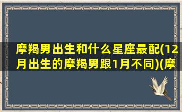 摩羯男出生和什么星座最配(12月出生的摩羯男跟1月不同)(摩羯男与什么星座)