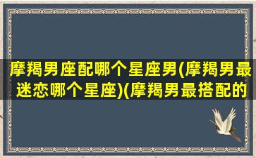 摩羯男座配哪个星座男(摩羯男最迷恋哪个星座)(摩羯男最搭配的星座)