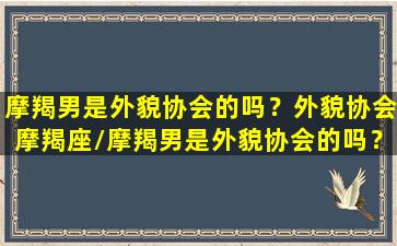 摩羯男是外貌协会的吗？外貌协会摩羯座/摩羯男是外貌协会的吗？外貌协会摩羯座-我的网站