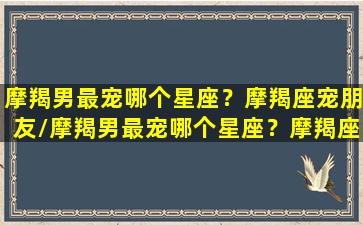 摩羯男最宠哪个星座？摩羯座宠朋友/摩羯男最宠哪个星座？摩羯座宠朋友-我的网站