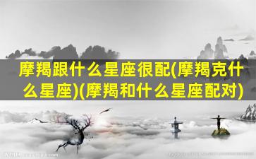 摩羯跟什么星座很配(摩羯克什么星座)(摩羯和什么星座配对)