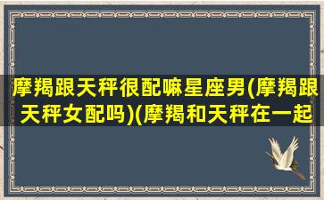 摩羯跟天秤很配嘛星座男(摩羯跟天秤女配吗)(摩羯和天秤在一起会怎样)