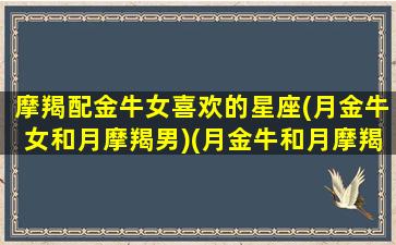 摩羯配金牛女喜欢的星座(月金牛女和月摩羯男)(月金牛和月摩羯的区别)