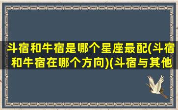 斗宿和牛宿是哪个星座最配(斗宿和牛宿在哪个方向)(斗宿与其他27)