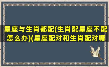 星座与生肖都配(生肖配星座不配怎么办)(星座配对和生肖配对哪个准)