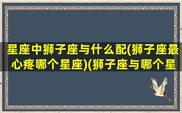 星座中狮子座与什么配(狮子座最心疼哪个星座)(狮子座与哪个星座般配)