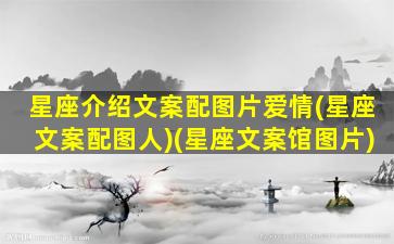 星座介绍文案配图片爱情(星座文案配图人)(星座文案馆图片)