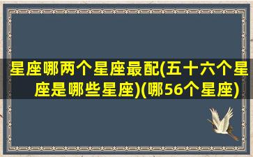 星座哪两个星座最配(五十六个星座是哪些星座)(哪56个星座)