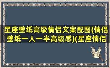 星座壁纸高级情侣文案配图(情侣壁纸一人一半高级感)(星座情侣id)