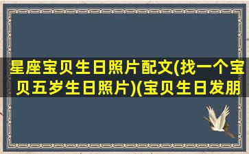 星座宝贝生日照片配文(找一个宝贝五岁生日照片)(宝贝生日发朋友圈的句子五周岁)