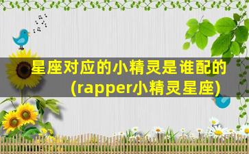 星座对应的小精灵是谁配的(rapper小精灵星座)