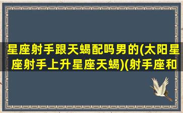 星座射手跟天蝎配吗男的(太阳星座射手上升星座天蝎)(射手座和天蝎座般配值是多少)