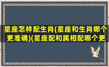 星座怎样配生肖(星座和生肖哪个更准确)(星座配和属相配哪个更好)