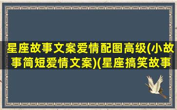 星座故事文案爱情配图高级(小故事简短爱情文案)(星座搞笑故事小视频)