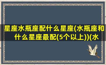 星座水瓶座配什么星座(水瓶座和什么星座最配(5个以上))(水瓶座,配什么星座)