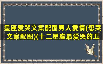 星座爱哭文案配图男人爱情(想哭文案配图)(十二星座最爱哭的五大星座)