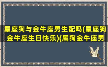 星座狗与金牛座男生配吗(星座狗金牛座生日快乐)(属狗金牛座男和什么属性的合适)