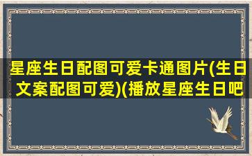 星座生日配图可爱卡通图片(生日文案配图可爱)(播放星座生日吧)