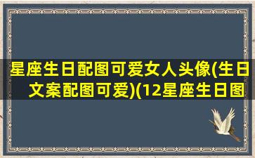 星座生日配图可爱女人头像(生日文案配图可爱)(12星座生日图)