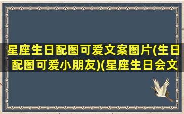 星座生日配图可爱文案图片(生日配图可爱小朋友)(星座生日会文案)