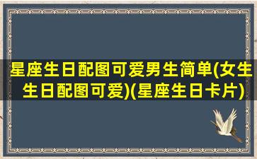 星座生日配图可爱男生简单(女生生日配图可爱)(星座生日卡片)