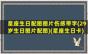 星座生日配图图片伤感带字(29岁生日图片配图)(星座生日卡)