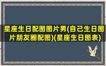 星座生日配图图片男(自己生日图片朋友圈配图)(星座生日图表)